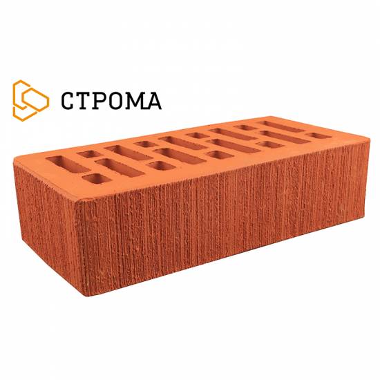 Кирпич Строма брянский одинарный (красный) бархат