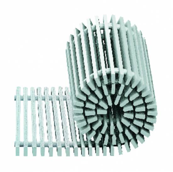 Решетка поперечная, рулонная Interbau 2000-3000x185x22 мм №901 белая